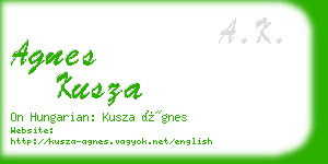 agnes kusza business card